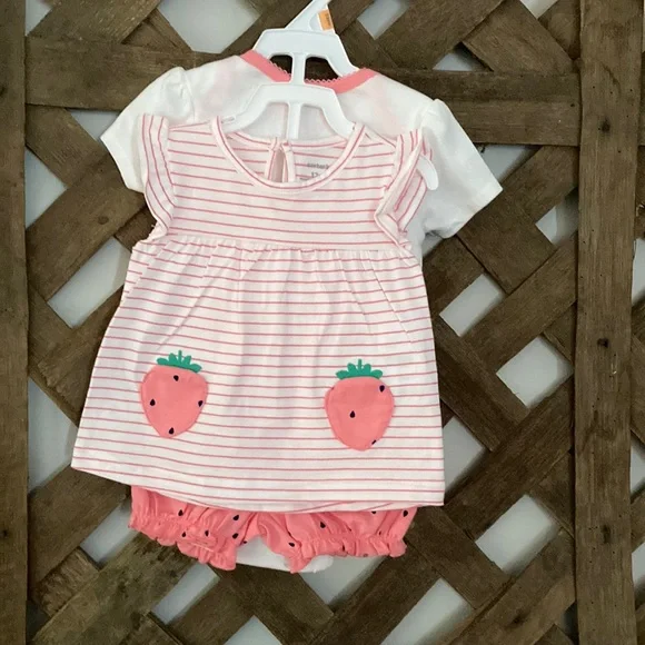 Carter's top strawberry outfit
